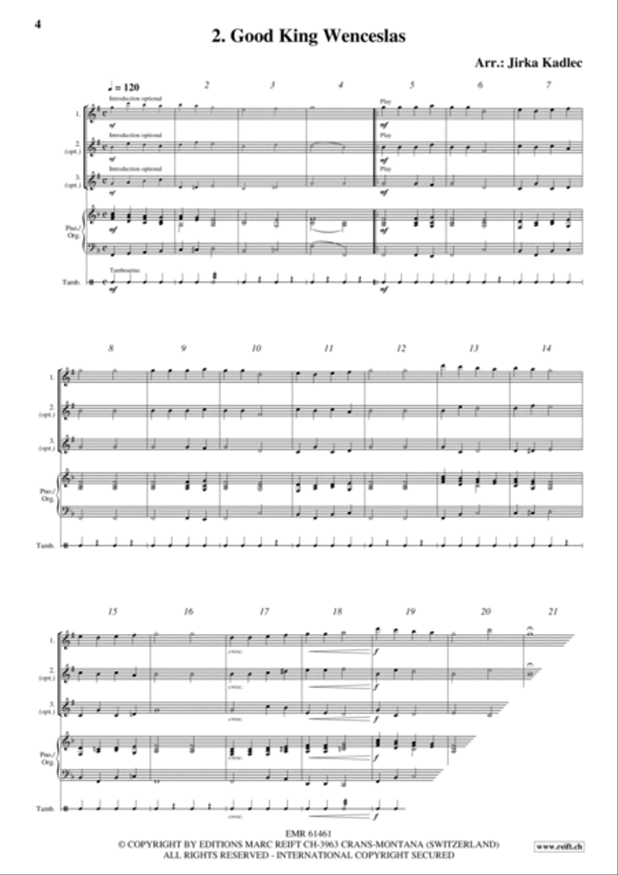 12 Easy Christmas Songs Woodwind Duet scores gallery preview page 4