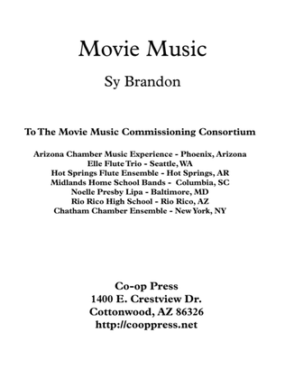 Book cover for Movie Music for Mixed Trio Bb Instrument Version