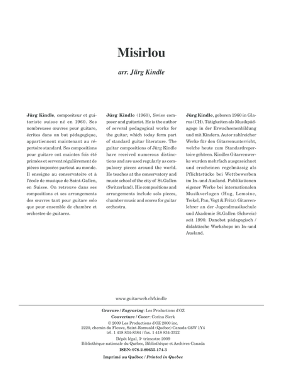 Misirlou Guitar Ensemble scores gallery preview page 1