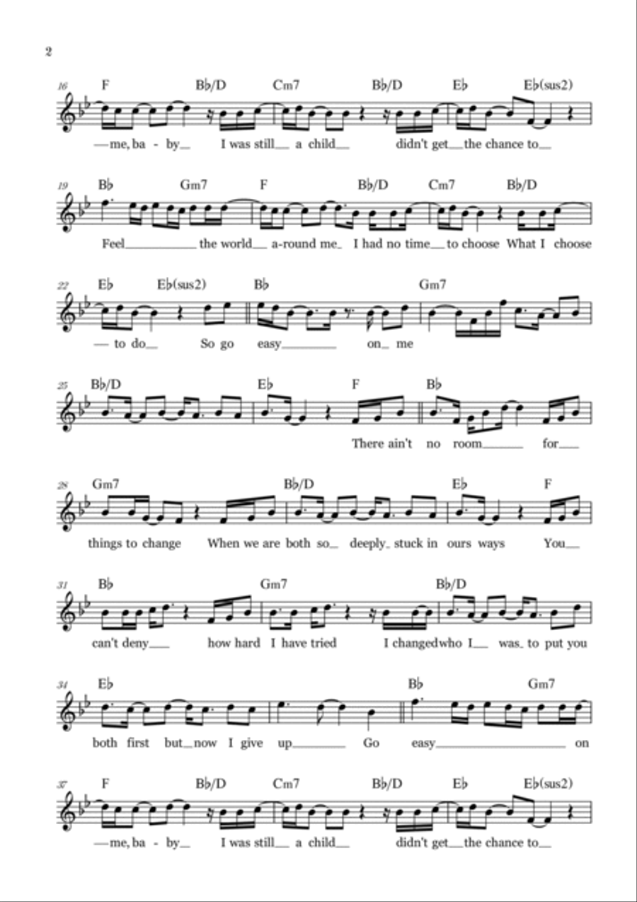 Easy On Me Piano scores gallery preview page 2