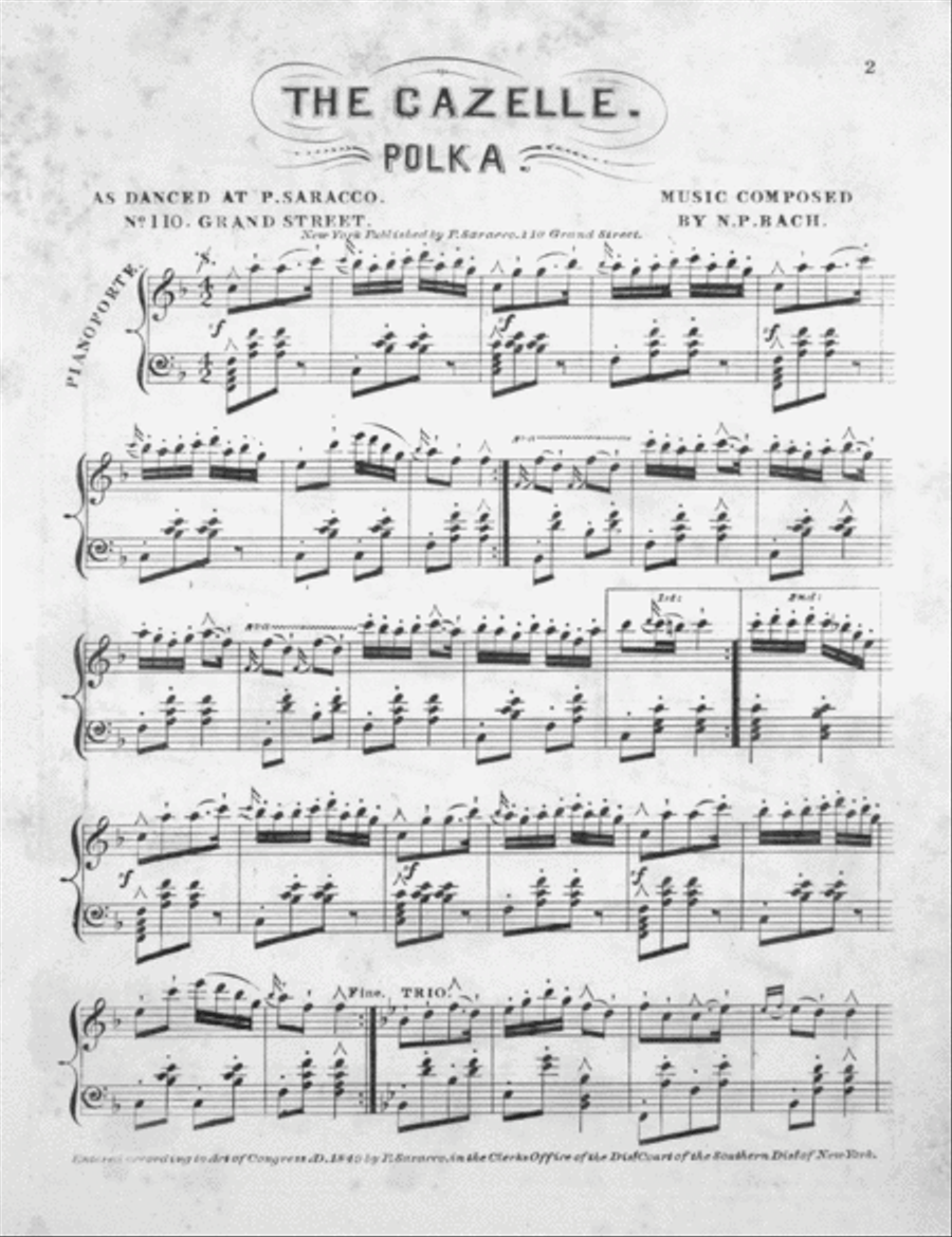 The Fortune. A The Gazelle Polka Piano Solo scores gallery preview page 2