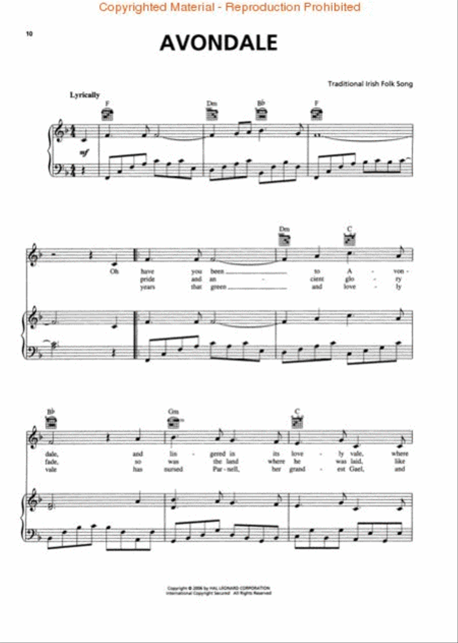 The Grand Irish Songbook Piano, Vocal, Guitar scores gallery preview page 3