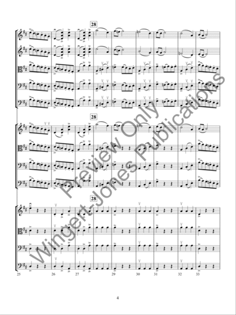 Allegro in D Major (Score) String Orchestra scores gallery preview page 7