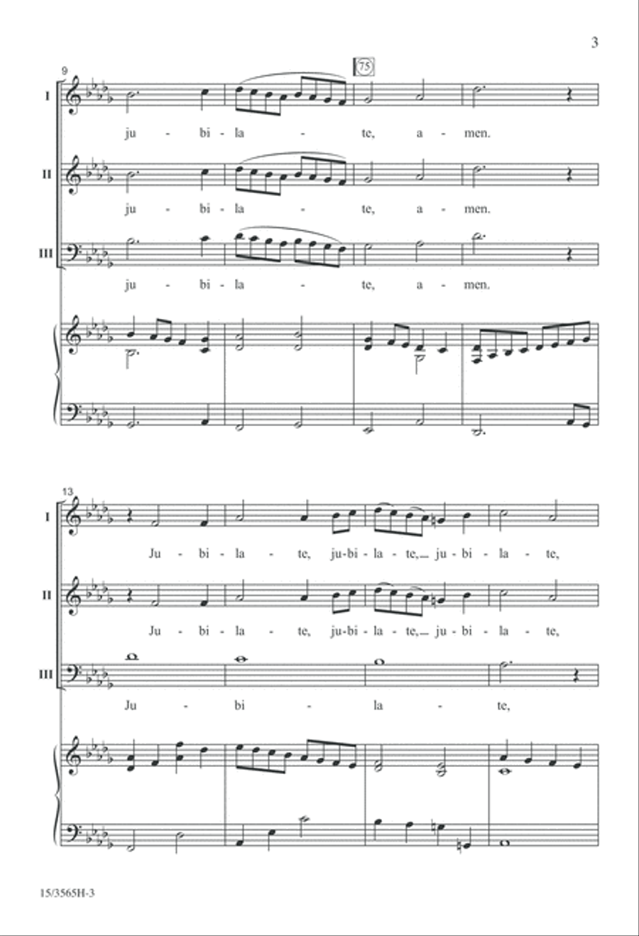 Jubilate, Amen Jubilate, Amen 3-Part scores gallery preview page 3