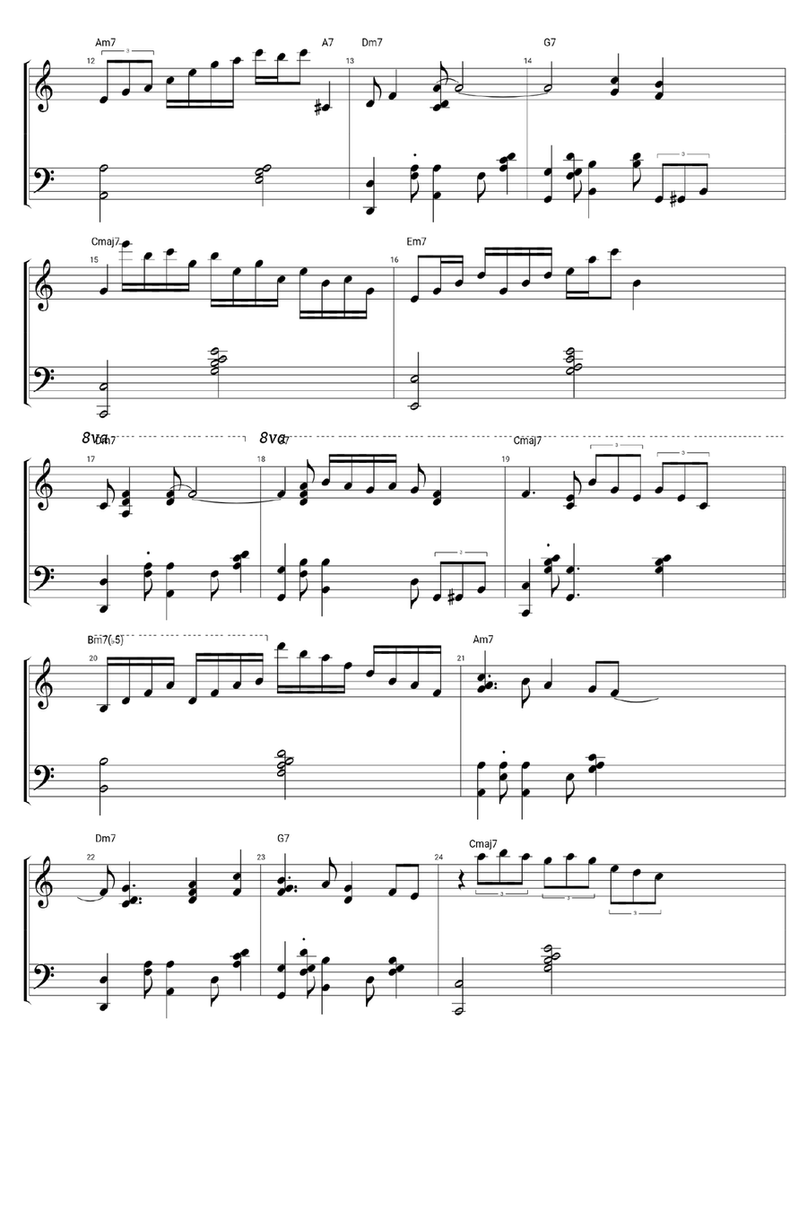 Fly Me To The Moon (In Other Words) Piano Solo scores gallery preview page 2