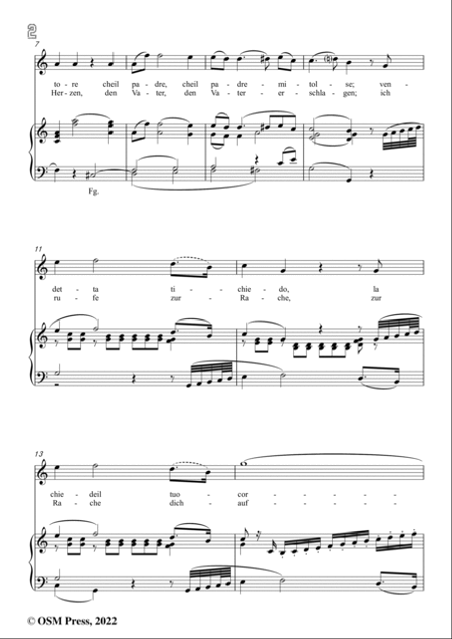 Mozart-Or sai chi l'onore(Aria),in C Major Voice Solo scores gallery preview page 4