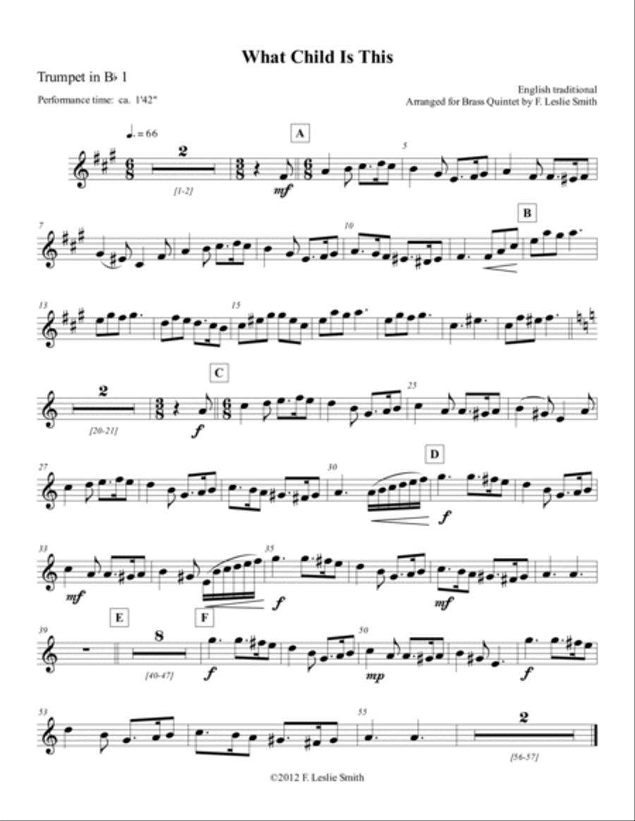 What Child Is This Brass Ensemble scores gallery preview page 4