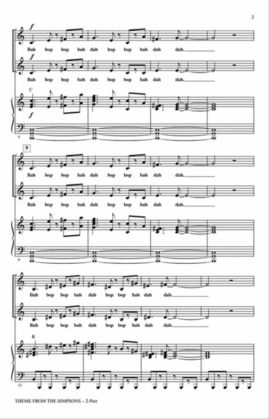 The Simpsons (Theme) The Simpsons (Theme) 2-Part scores gallery preview page 3