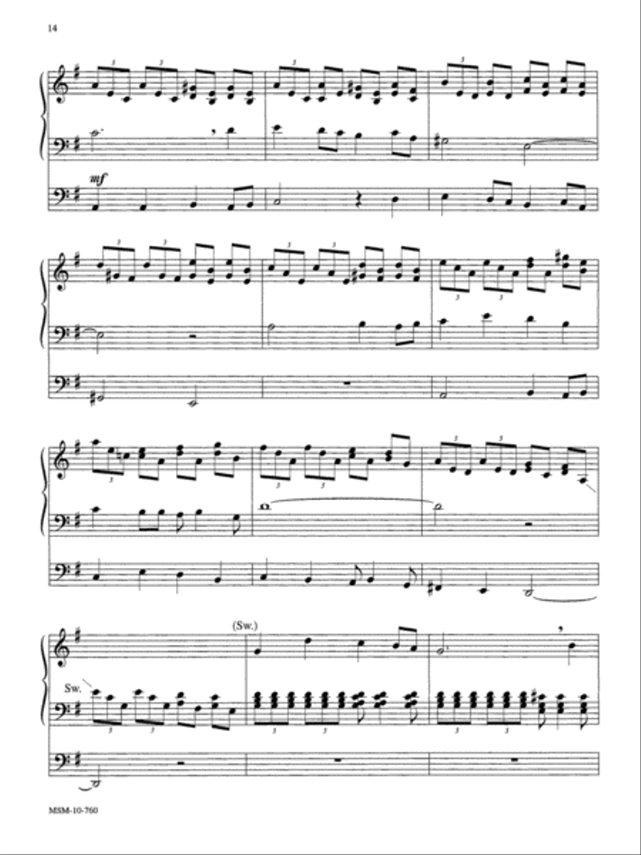 Hail Thee, Festival Day Organ scores gallery preview page 5