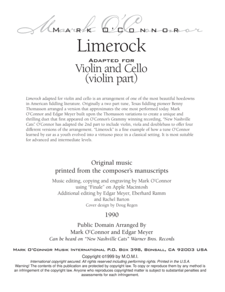 Limerock (violin part - vln, cel) image number null