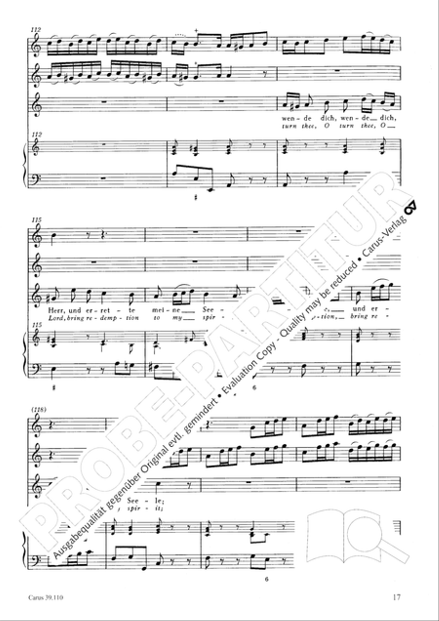 O Lord, punish me not (Ach Herr, strafe mich nicht) Tenor Voice scores gallery preview page 18