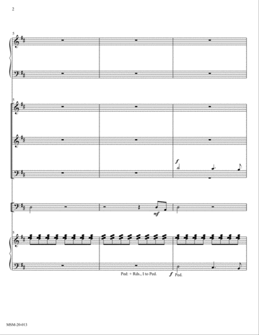Flourish on Joy to the World Handbell Choir scores gallery preview page 3