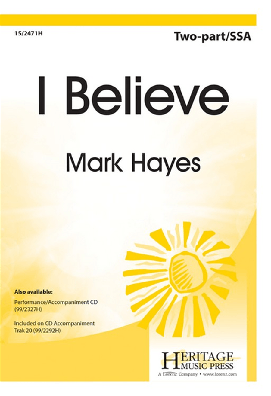 I Believe I Believe SSA scores gallery preview page 1