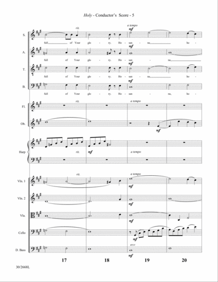 Holy (Sanctus) - Instrumental Ensemble Score and Parts Flute scores gallery preview page 5