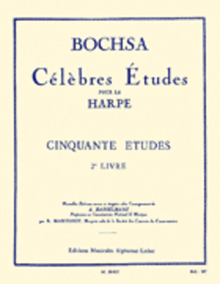 Book cover for Famous Studies for the Harp - Fifty Studies, Op. 34 Vol. 2