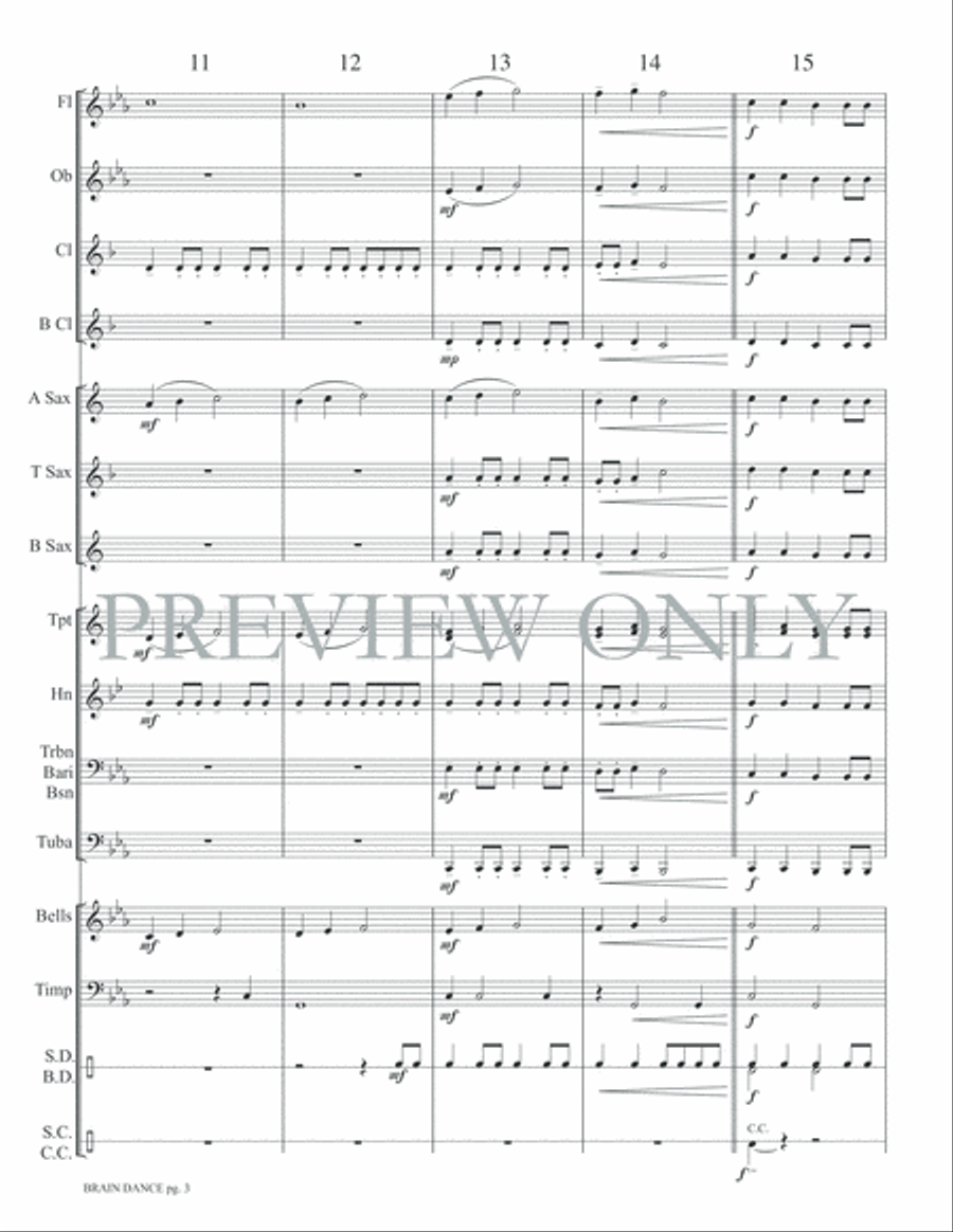 Brain Dance Brain Dance Concert Band scores gallery preview page 6