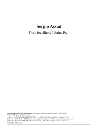 Book cover for Trois bresiliens a Saint-Paul