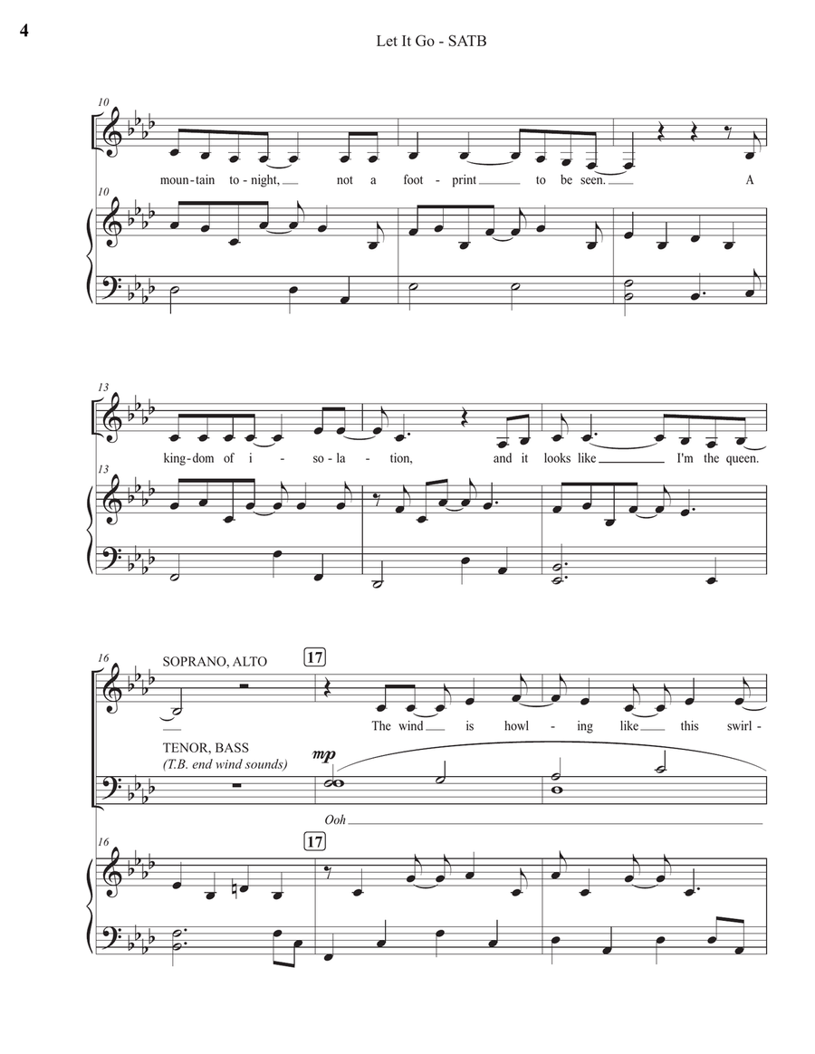 Let It Go 4-Part scores gallery preview page 4
