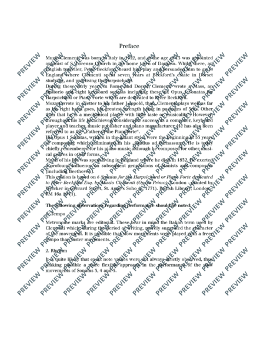 Six Sonatas Six Sonatas Piano Solo scores gallery preview page 6