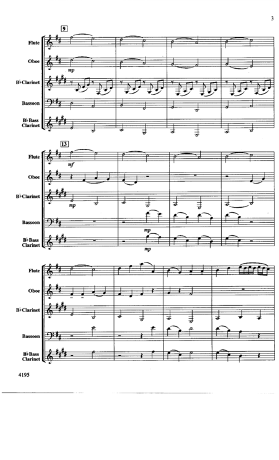 Canon in D Canon in D Woodwind Quartet scores gallery preview page 3