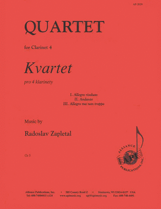 Book cover for Quartet For Clarinets