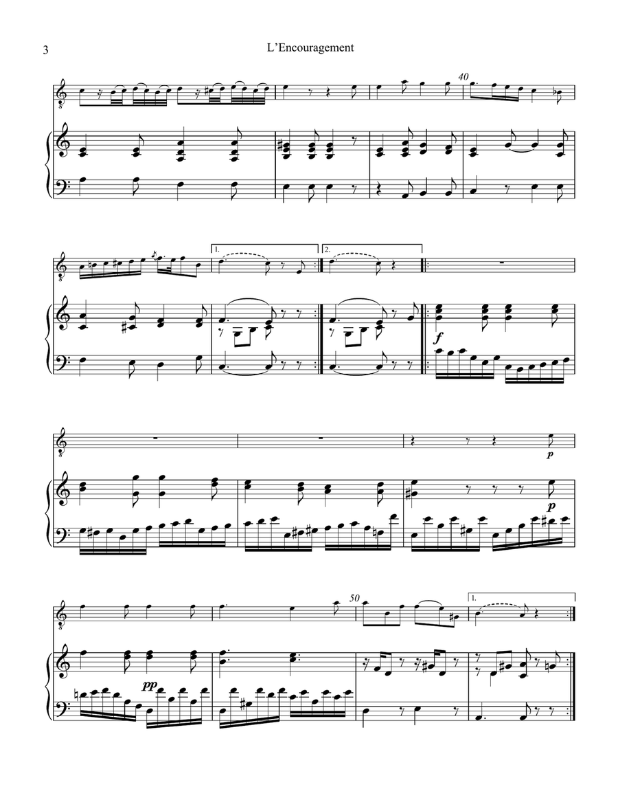 L'Encouragement Op. 34 for guitar and piano (A Major) L'Encouragement Op. 34 for guitar and piano (A Major) Acoustic Guitar scores gallery preview page 4