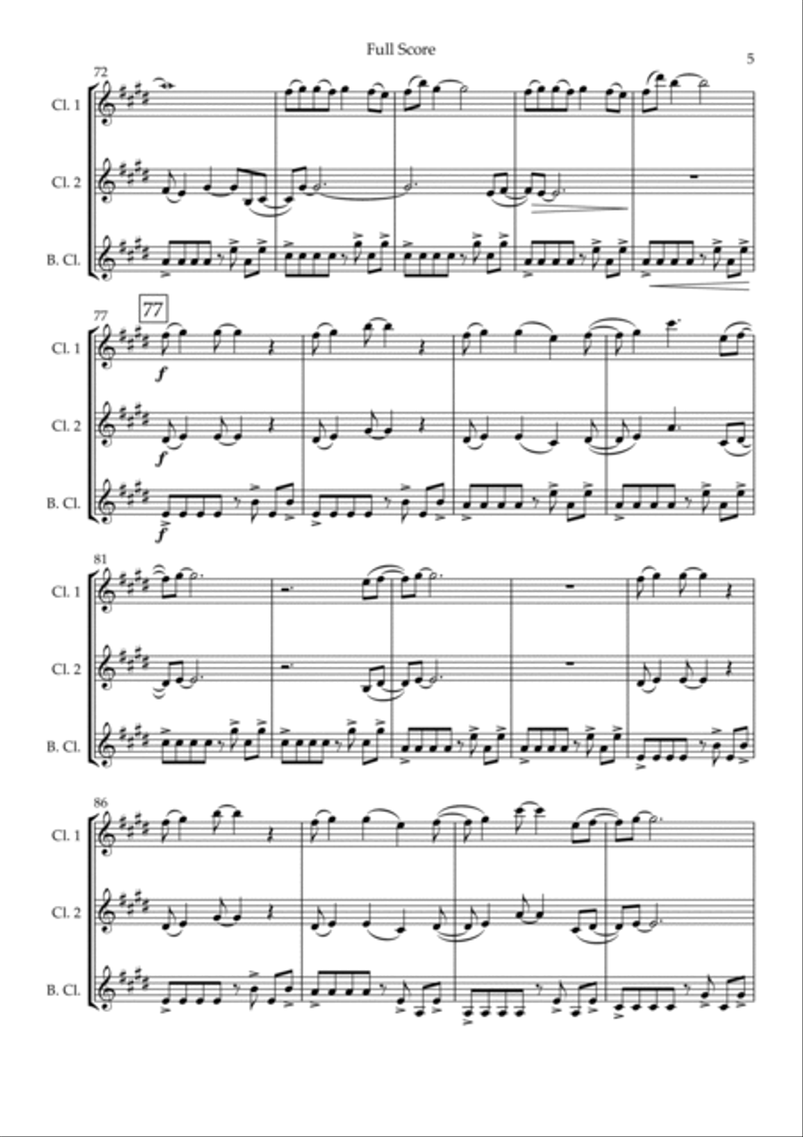 Without You Clarinet Trio scores gallery preview page 5