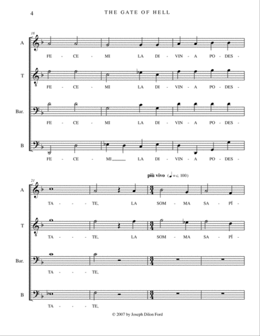 The Gate of Hell for men's choir (ATBarB) Men's Choir scores gallery preview page 4