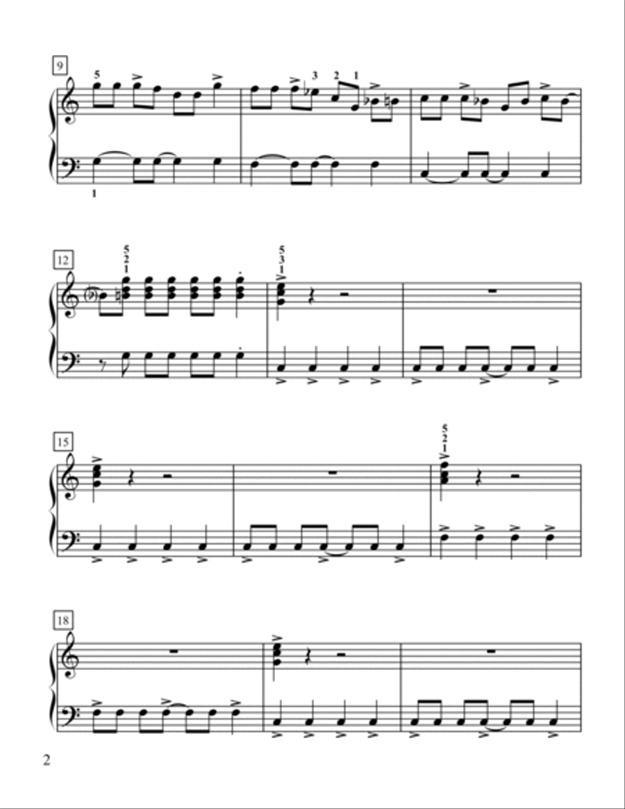 Wipe Out Easy Piano scores gallery preview page 2