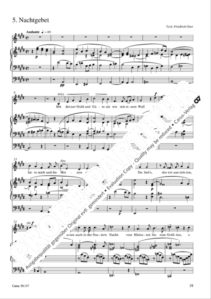 Sechs religiose Gesange op. 157 Score scores gallery preview page 20