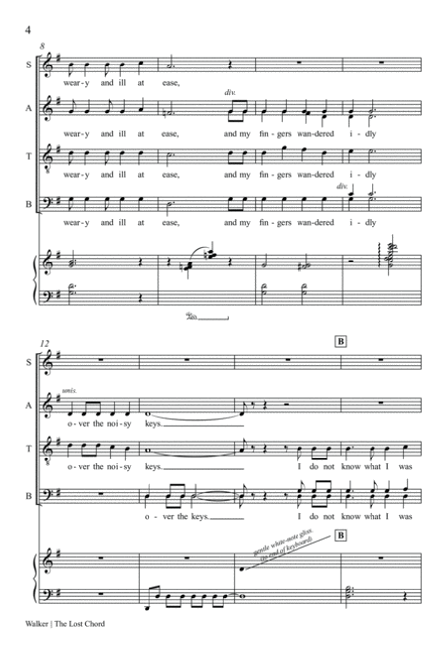 The Lost Chord 4-Part scores gallery preview page 4
