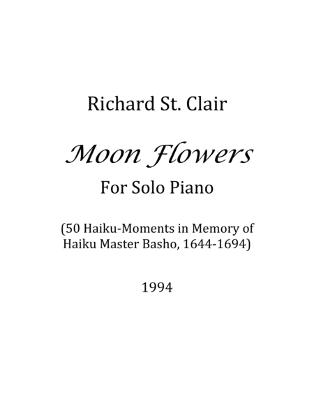 Moon Flowers for Solo Piano (1994) image number null