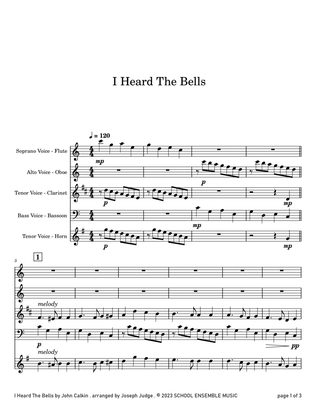I Heard The Bells for Woodwind Quartet in Schools