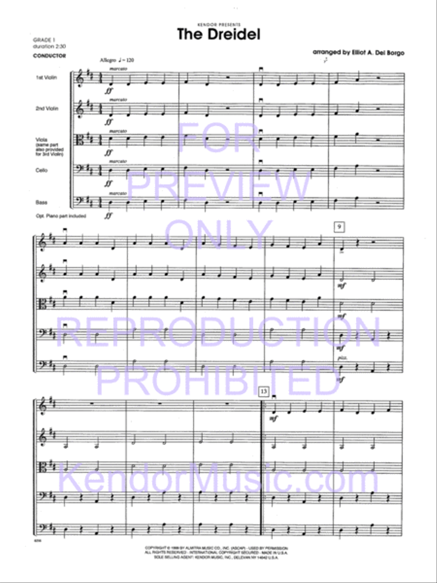 Dreidel, The String Orchestra scores gallery preview page 4