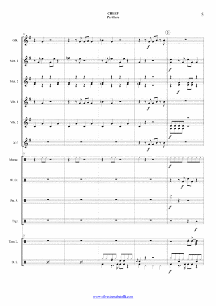 Creep Creep Percussion Ensemble scores gallery preview page 6