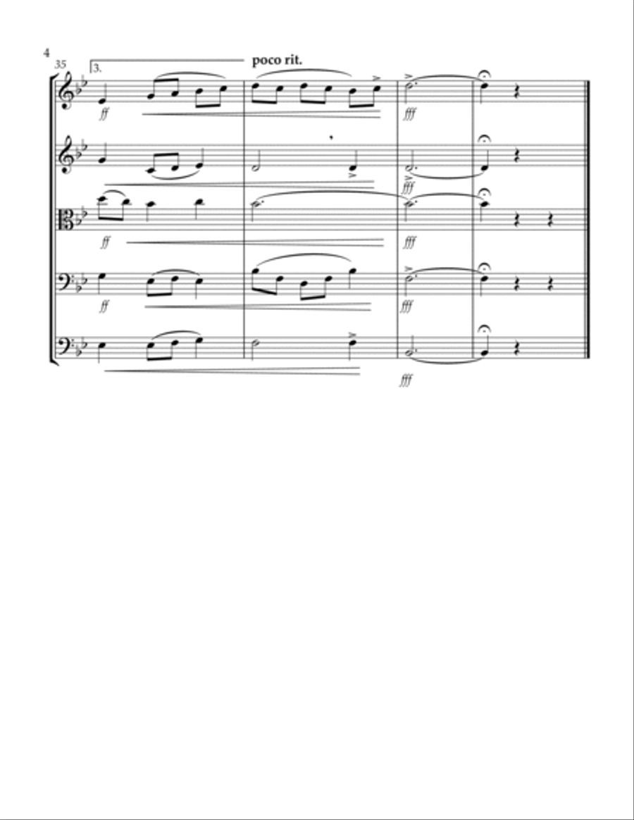 O God, Beyond All Praising (Thaxted) (Bb) (String Quintet - 2 Violins, 1 Viola, 1 Cello, 1 Bass) (Vi String Orchestra scores gallery preview page 4