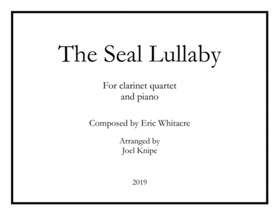 The Seal Lullaby - Clarinet Quartet w/Piano image number null