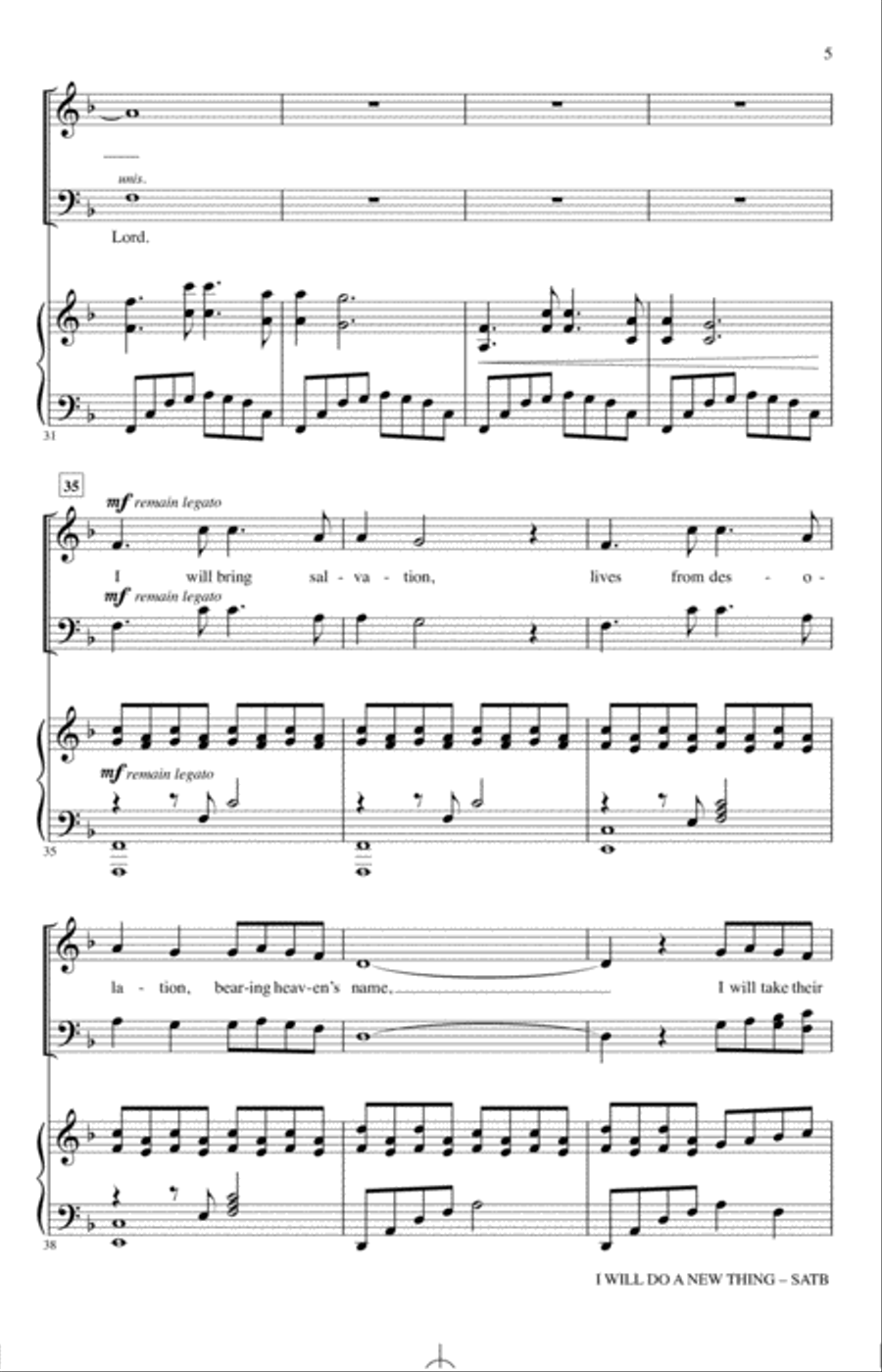 I Will Do A New Thing 4-Part scores gallery preview page 4