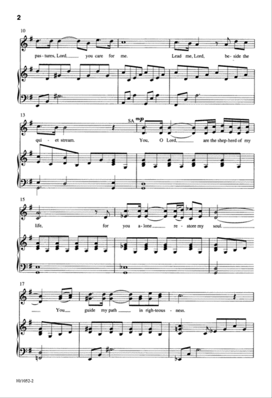 Shepherd of my Life Shepherd of my Life 4-Part scores gallery preview page 2