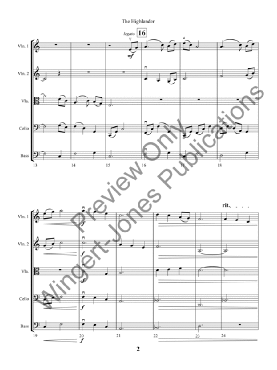 The Highlander (Score) String Orchestra scores gallery preview page 5
