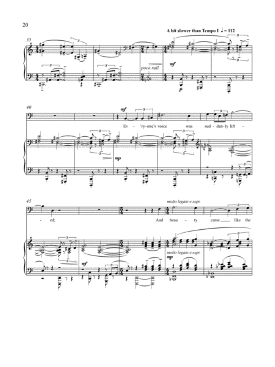 Everyone Sang from Everyone Sang: Four Songs for Bass and Piano Bass Voice scores gallery preview page 4