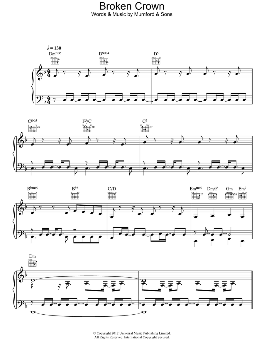 Broken Crown Acoustic Guitar scores gallery preview page 1