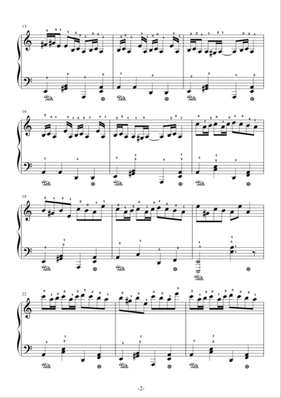 Croatian Rhapsody,Easy Piano,With Fingering,C Major Easy Piano scores gallery preview page 2