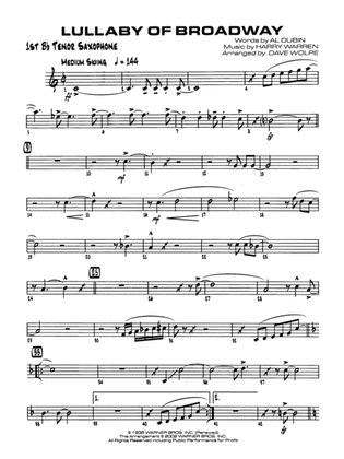 Lullaby of Broadway: B-flat Tenor Saxophone