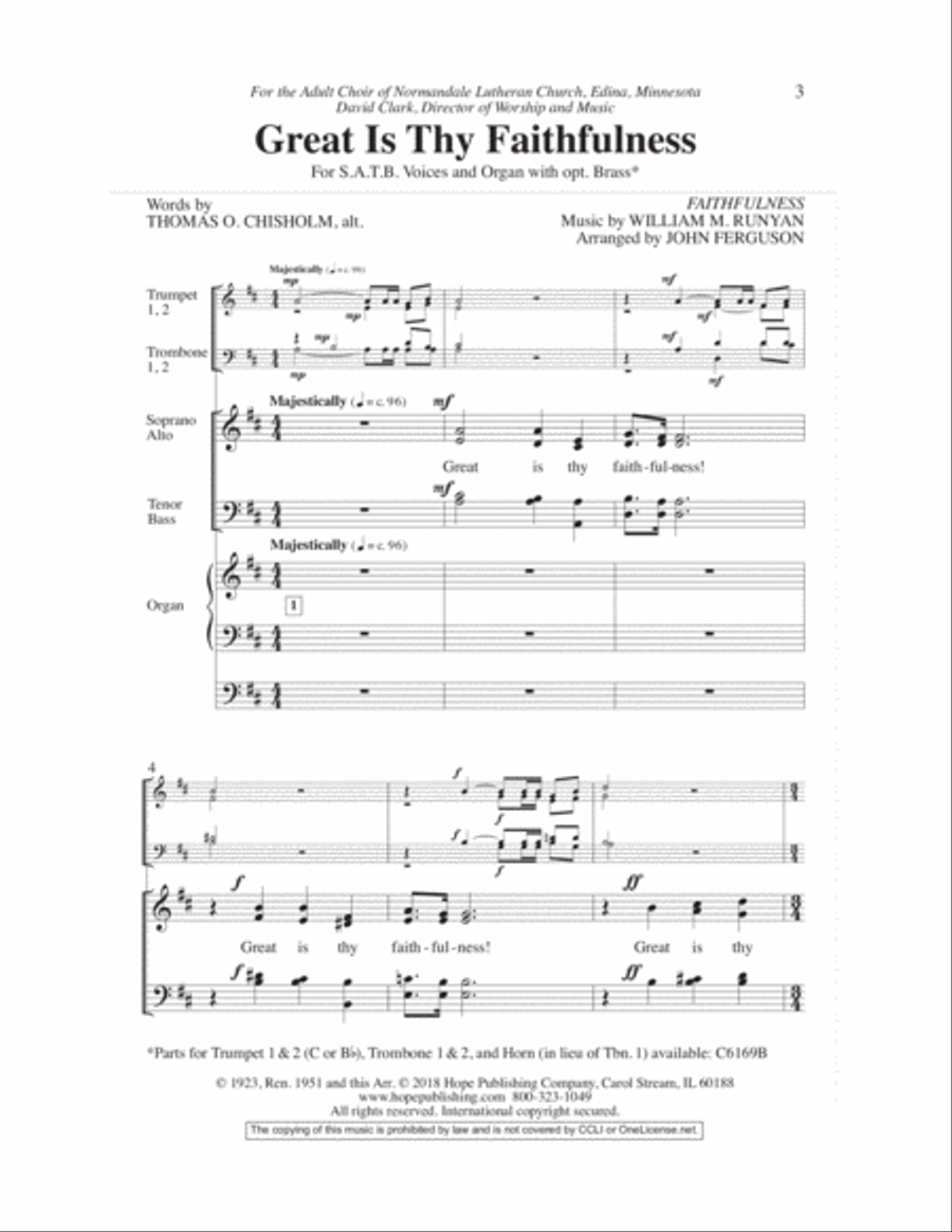 Great is Thy Faithfulness Choir scores gallery preview page 3