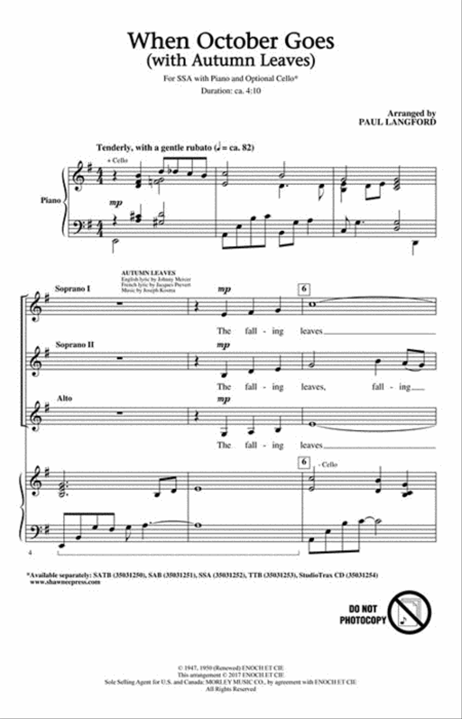 When October Goes SSA scores gallery preview page 2