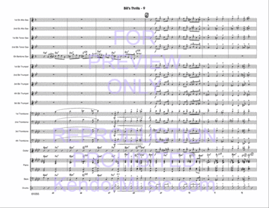 Bill's Thrills Jazz Ensemble scores gallery preview page 10