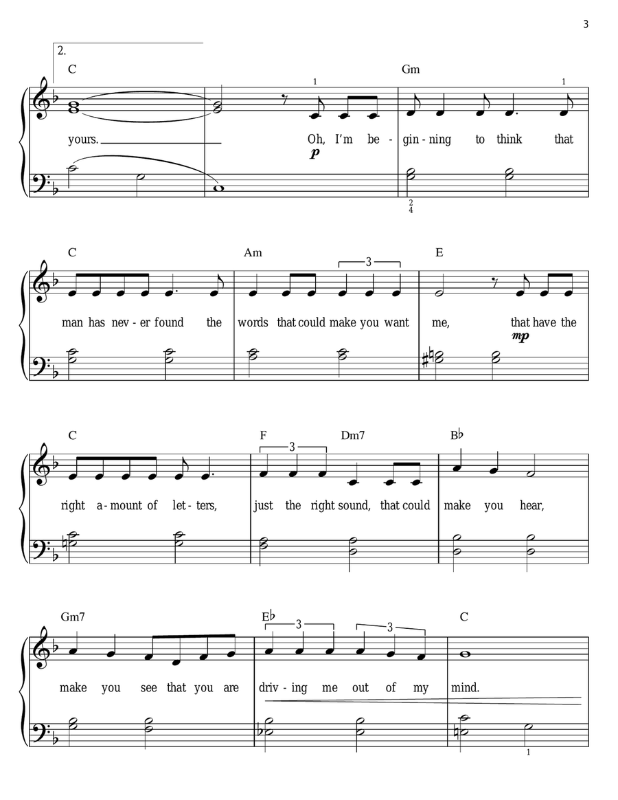 Cherish (arr. Phillip Keveren) Easy Piano scores gallery preview page 3