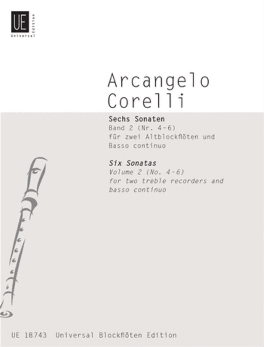 Sonatas, 6, Vol. 2, 2 Rcdr/Cont School and Community scores gallery preview page 1