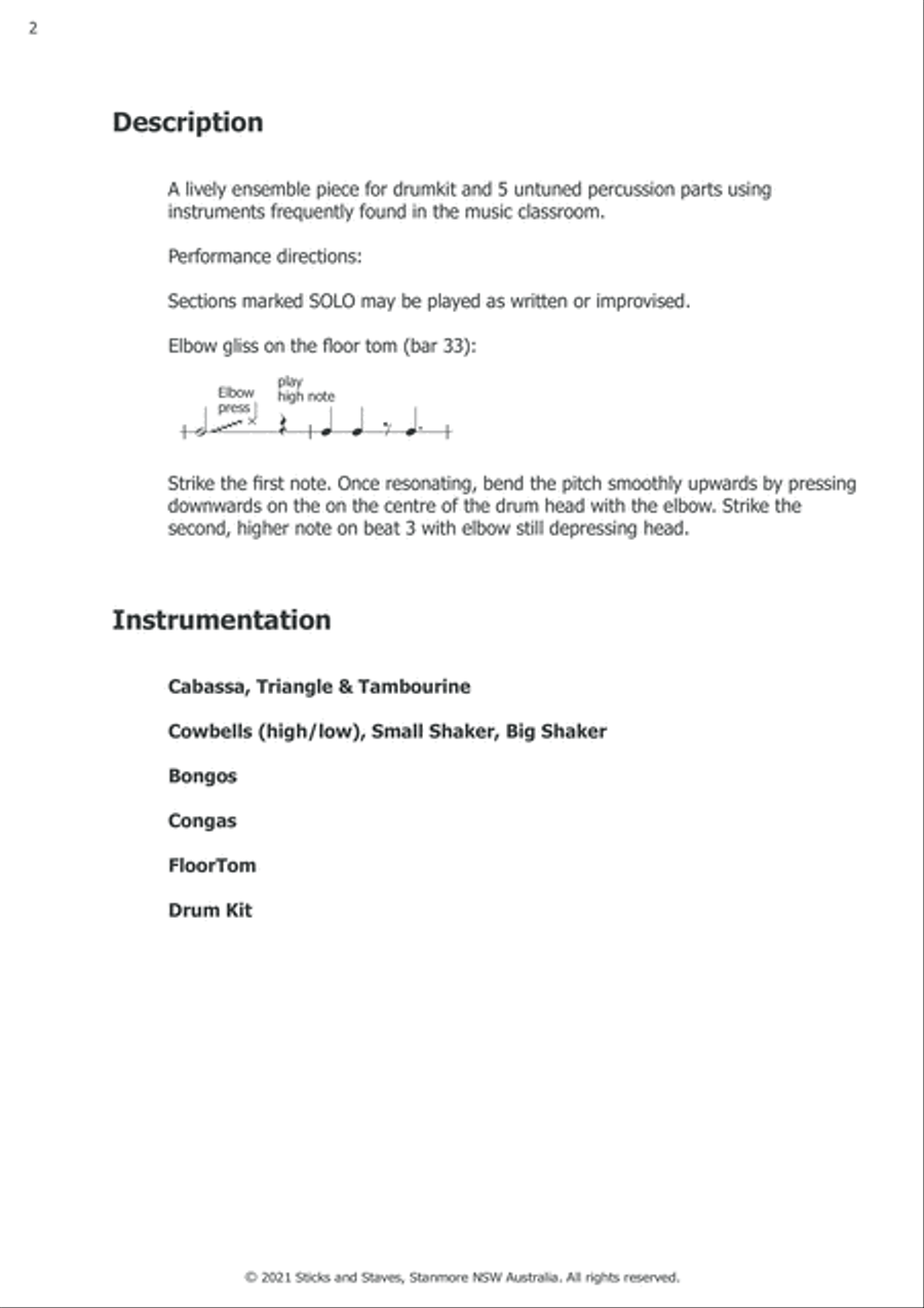 The Upward Slide Percussion Ensemble scores gallery preview page 3